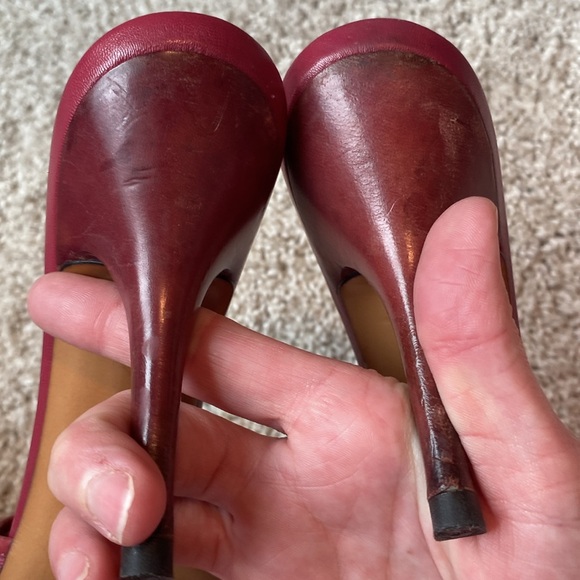 😍 RARE AUTH GUCCI Y2K Raspberry Mirabelle GG heels - Picture 11 of 14